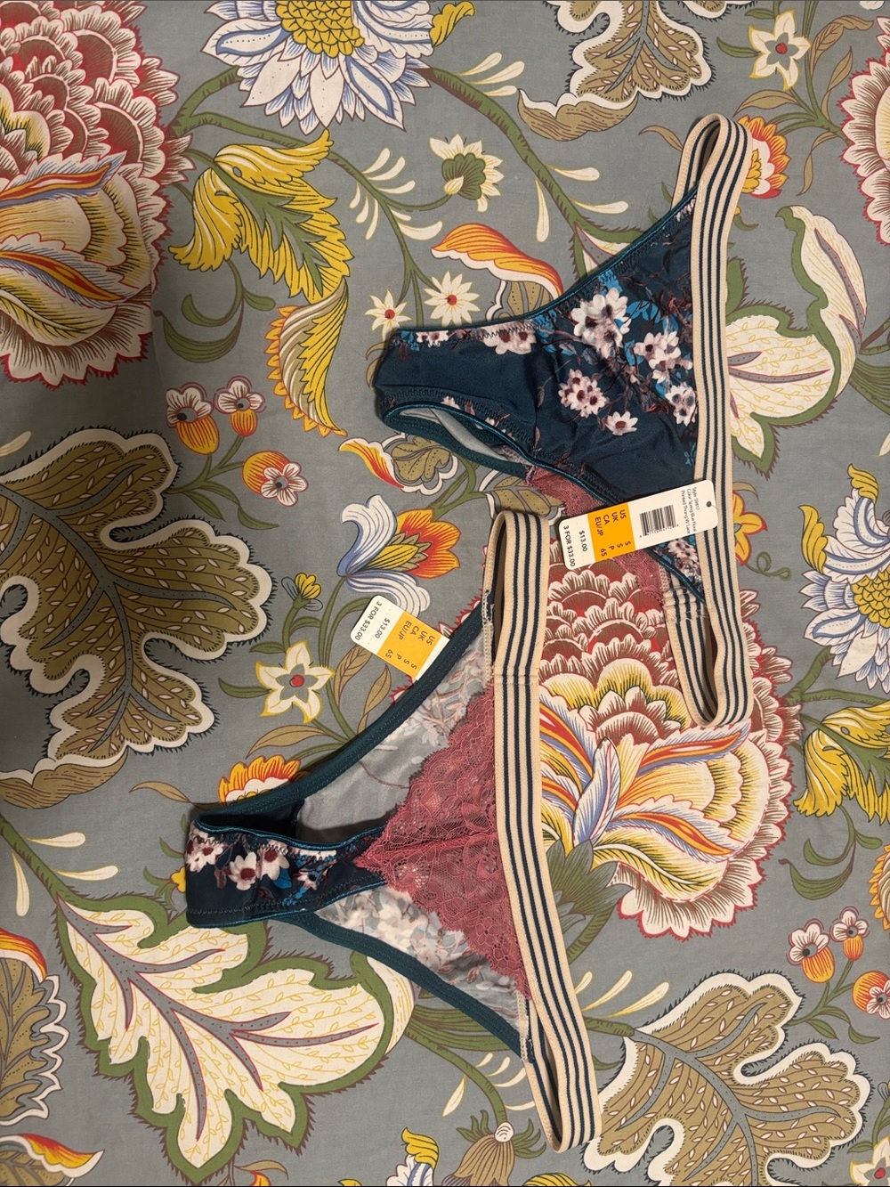 Sam Edelman 2 Thongs with Striped Waistbands